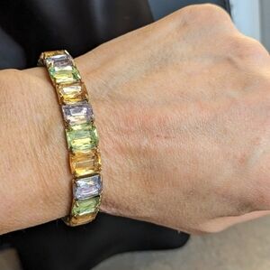 Vintage Crystal Multi Color Stretch Bracelet